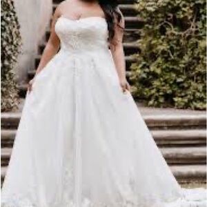 💎✨ WEEDING ✨💎 GOWN SZ 18 WHITE XL DRESS STRAPLESS